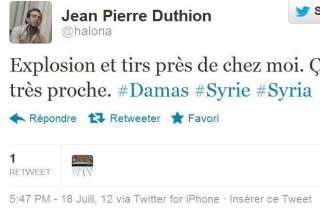 Syrie: un expatrié français live-tweet les combats à Damas