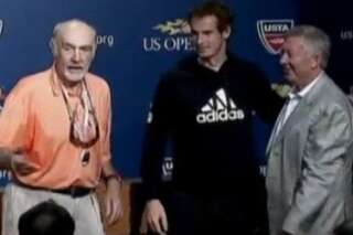 VIDÉO. Sean Connery interrompt une conférence de presse d'Andy Murray à l'US Open