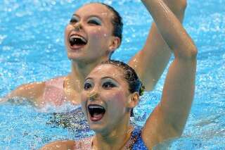 PHOTOS. JO de Londres: Les incroyables visages de la natation synchronisée.