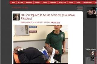 50 cent: le rappeur à l'hôpital après un grave accident de la route