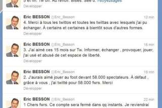 Eric Besson quitte Twitter