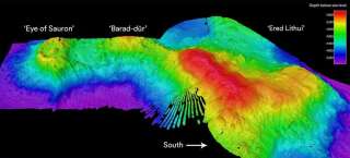 Image sonar du volcan 
