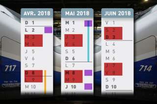Calendrier de la grève SNCF: le schéma avec vacances scolaires et jours fériés pour organiser vos déplacements en avril mai et juin