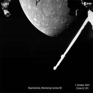 Image la planète Mars prise par le satellite BepiColombo le 1er octobre 2021.