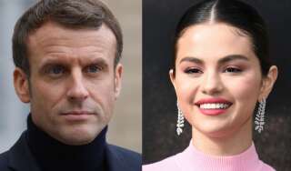 Emmanuel Macron et Selena Gomez.