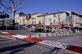 Le centre ville de Romans-sur-Isère ce 4 avril, après l'attaque au couteau qui a fait 2 morts