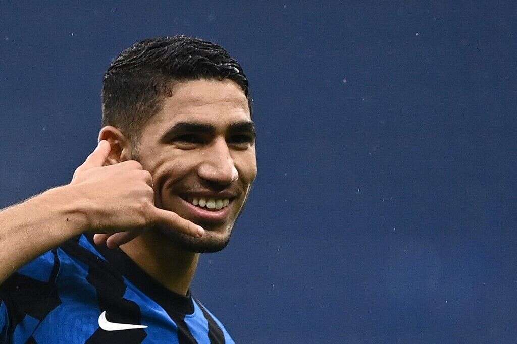 Achraf Hakimi sous les couleurs de l'Inter Milan, le 20 décembre 2020