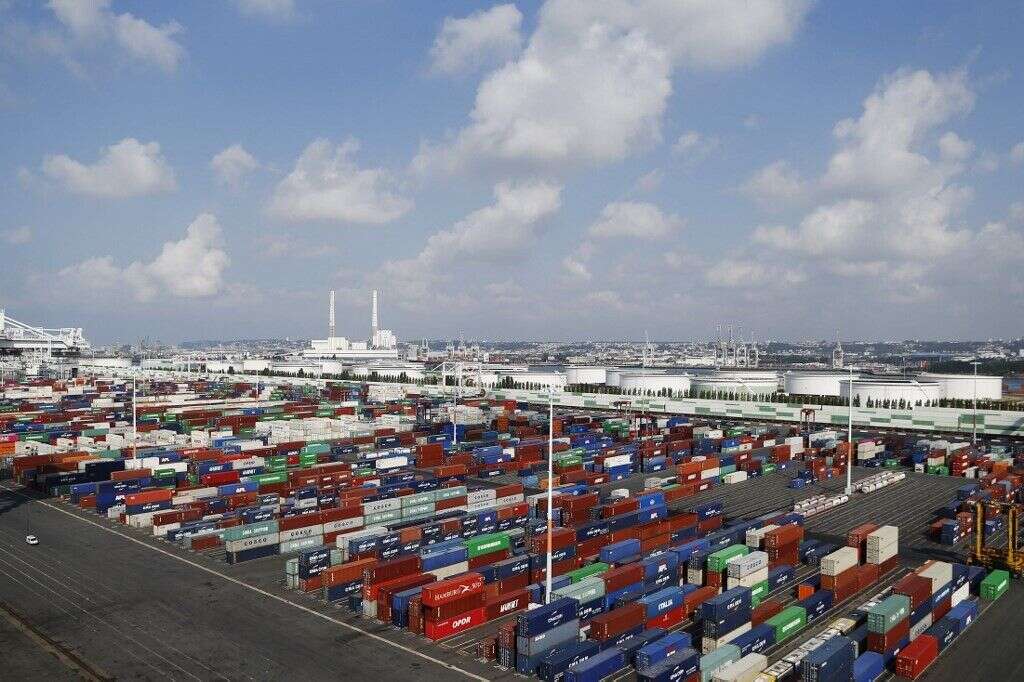 Une vue générales du port du Havre le 6 septembre 2018