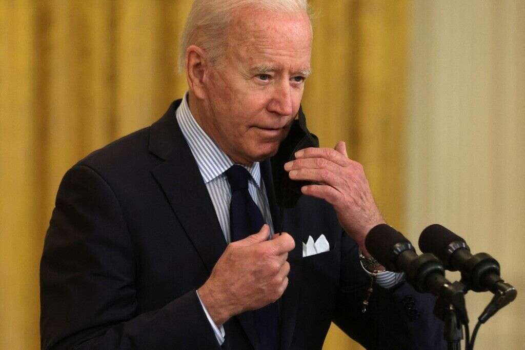 Le président américain, Joe Biden, lors d'un conférence de presse le 7 mai à la Maison Blanche