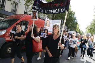 La fille d'une victime de féminicide dénonce le manque de réactivité de la police (photo d'illustration d'une manifestation contre les violences conjugales à Paris le 3 septembre 2019.