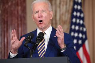 Le président américain Joe Biden parle de politique étrangère au Département d'État à Washington, le 4 février 2021. Il a déclaré que les États-Unis allaient faire face à l'