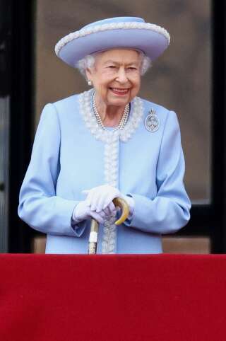 La reine Elizabeth II au premier jour des cérémonie de son jubilé, le 2 juin 2022.