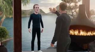 Mark Zuckerberg, ici de dos, choisit son avatar dans la publicité de 