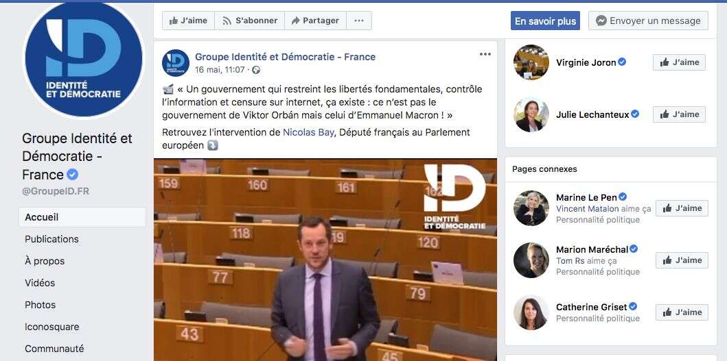 Selon les données de Facebook, de tous les partis représentés au Parlement européen, le Rassemblement national est de loin celui qui dépense le plus en publicité sur le réseau.