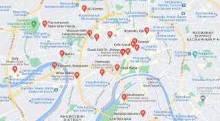 Des internautes utilisent Google Maps pour informer les Russes sur la guerre en Ukraine (photo prétexte: une capture Google Maps de Moscou).