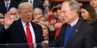 Donald Trump et Michael Bloomberg dans leur spot publicitaire au Super Bowl, le 2 février 2020