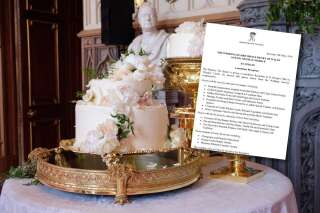 Le gâteau et le menu (très appétissant) du mariage du prince Harry et de Meghan Markle