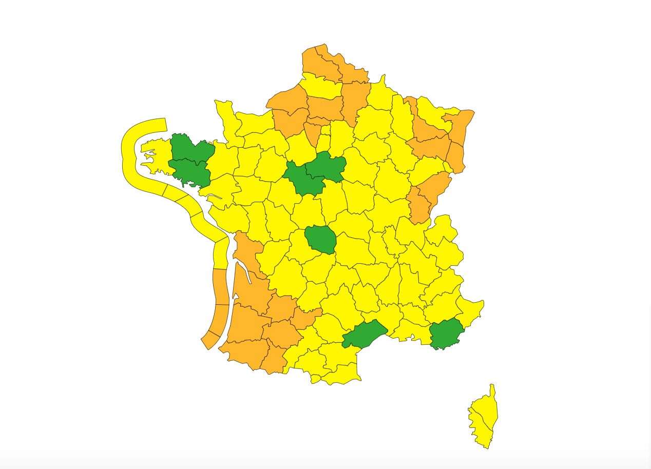 Carte Météo France du samedi 30 janvier 2021