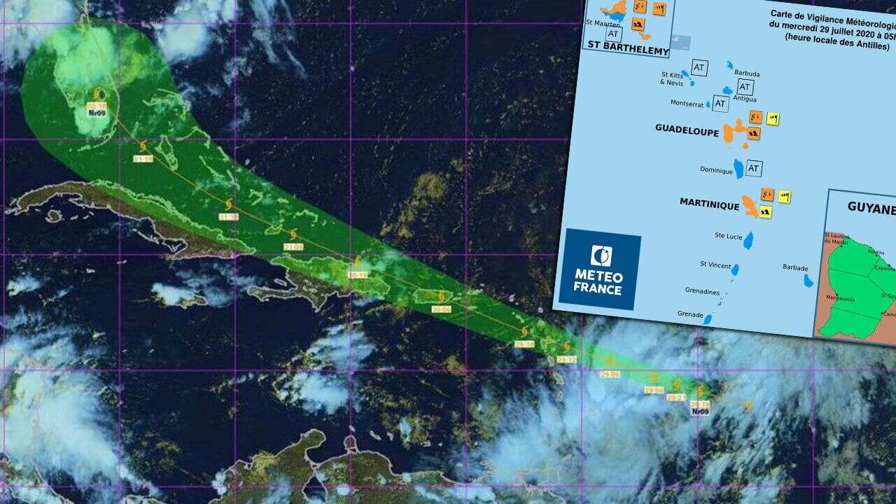 Les Antilles françaises se trouvent sur le chemin d'une onde tropicale qui a évolué en tempête en se renforçant à l'approche du continent américain.