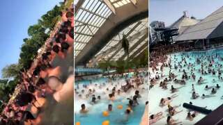 En Île-de-France, du fait de la canicule, des centaines de personnes se sont pressées dans les différentes piscines et bases de loisirs de région parisienne ce samedi 18 juin.