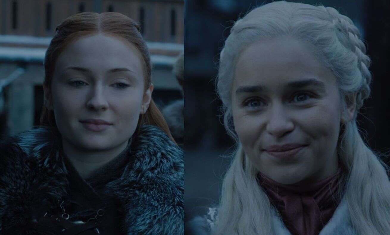 Les sourires en coin de Sansa et Daenerys en disent beaucoup plus que ce qu'ils ne laissent transparaître.