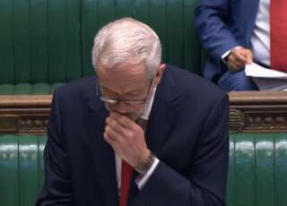 Jeremy Corbyn lors d'une séance de questions au gouvernement à la Chambre des députés (Photo by House of Commons/PA Images via Getty Images)