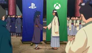 Un mème symbolisant l'entente passée entre Sony et Microsoft