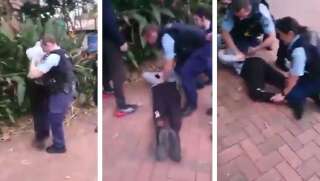 La vidéo d'un policier blanc en train d'utiliser la force pour faire tomber un adolescent aborigène ont provoqué l'indignation en Australie.
