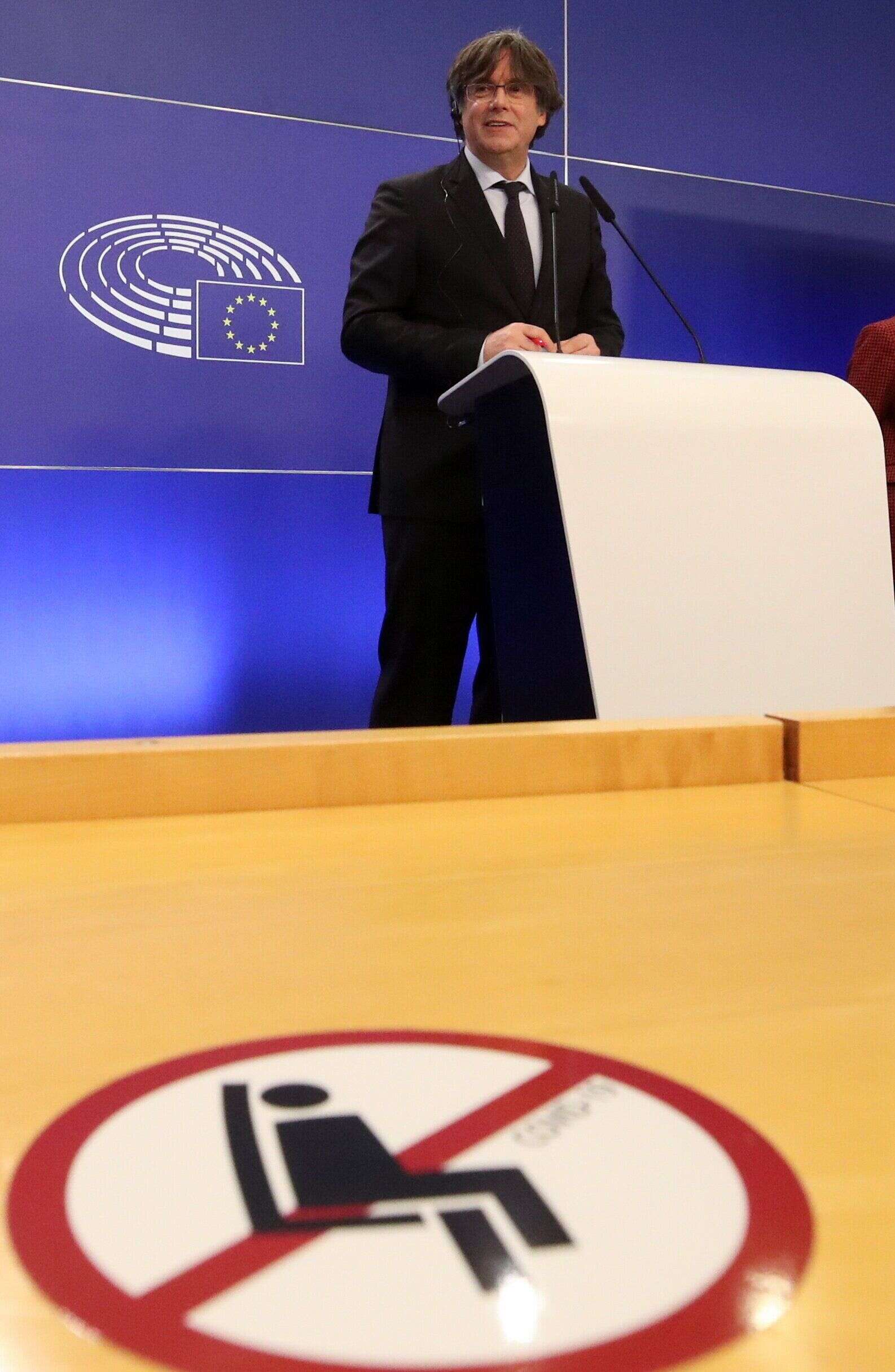 Le leader indépendantiste catalan Carles Puigdemont arrêté en Italie (photo du 9 mars 2021 à Bruxelles)