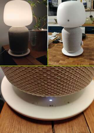 La lampe de table s'illumine à l'aide d'une ampoule E14 de 7W.