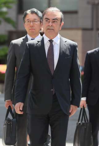 Carlos Ghosn en mai 2019 à son arrivée à un tribunal de Tokyo.