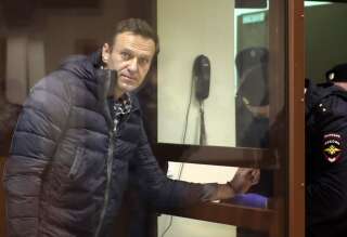 L'état de santé d'Alexei Navalny - ici lors de son procès en appel en février 2021 à Moscou - est difficile à évaluer.