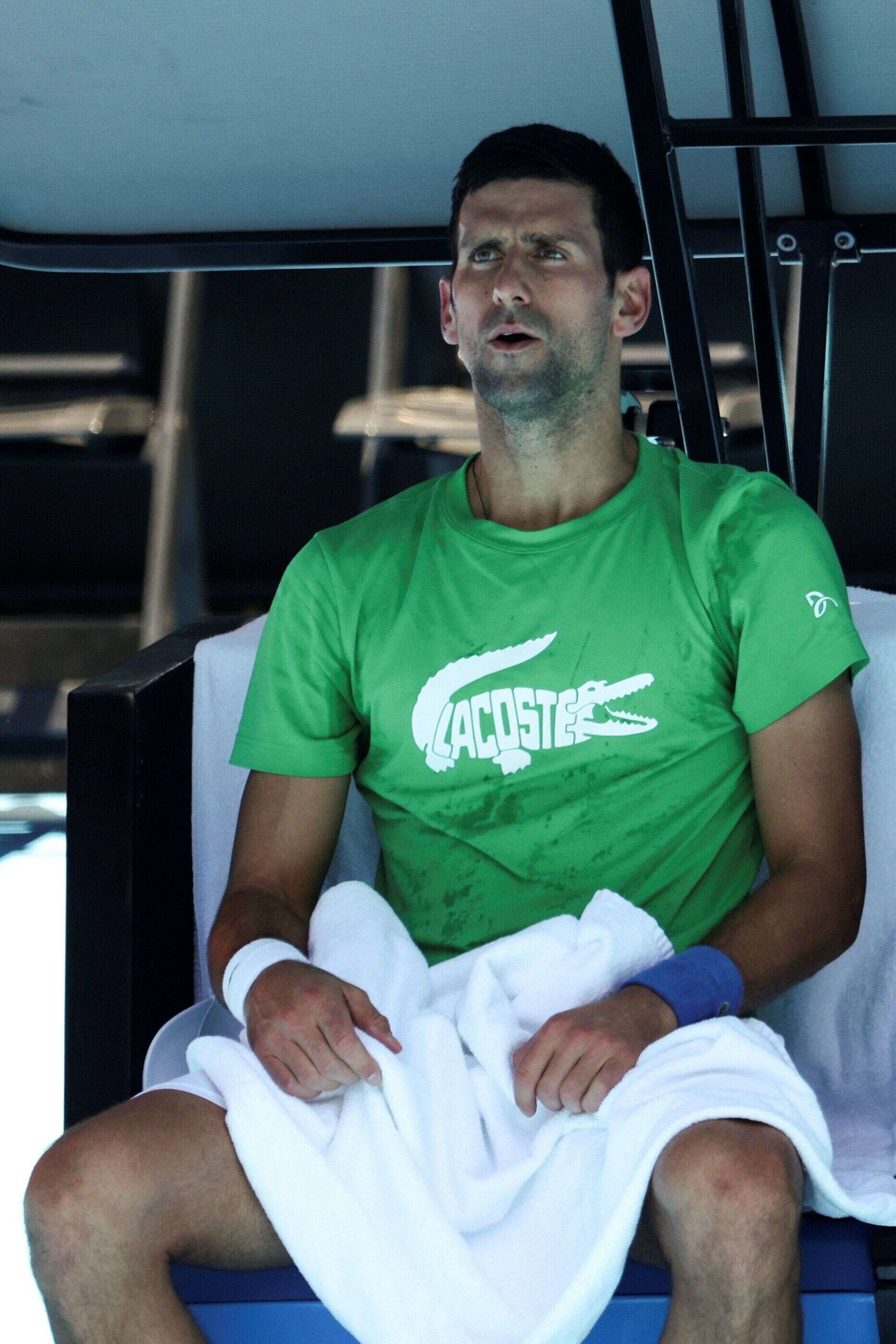 Djokovic de nouveau en rétention en attendant la décision de la justice australienne (photo du 13 janvier 2022)