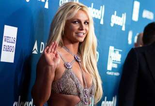 Britney Spears sur le tapis rouge des GLAAD Media Awards, le 12 avril 2018 à Beverly Hills.