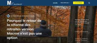 Capture du site Mlavenir.fr lancé ce lundi 25 janvier par Marine Le Pen en vue de recueillir tribunes et idées pour l'élection présidentielle de 2022.