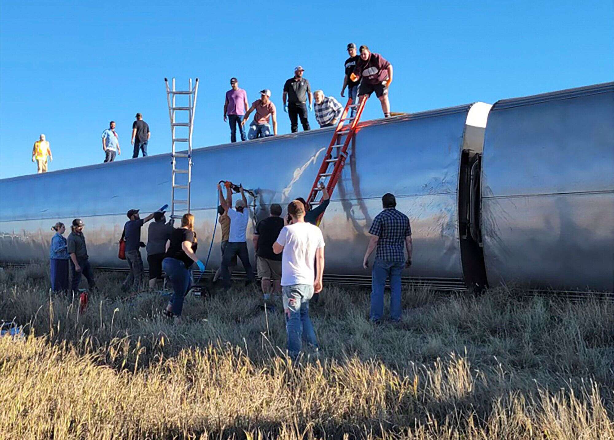 Un train Amtrak a déraillé dans le Montana, aux États-Unis, le 25 septembre 2021.