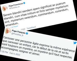 La traduction du tweet du Pape François du latin vers le français a été mal reçue.