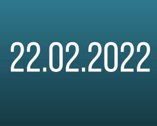 22.02.2022 est un palindrome et un ambigramme