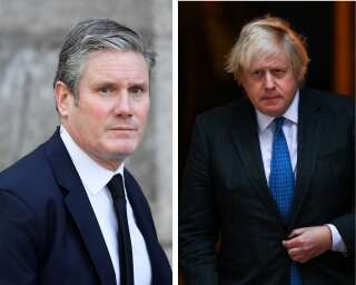Le travailliste Keir Starmer (à gauche) a été pris à partie lundi 7 février après des propos polémiques de Boris Johnson (à droite) à son encontre.