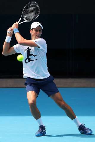 Novak Djokovic à Melbourne en Australie, le 11 janvier 2022.