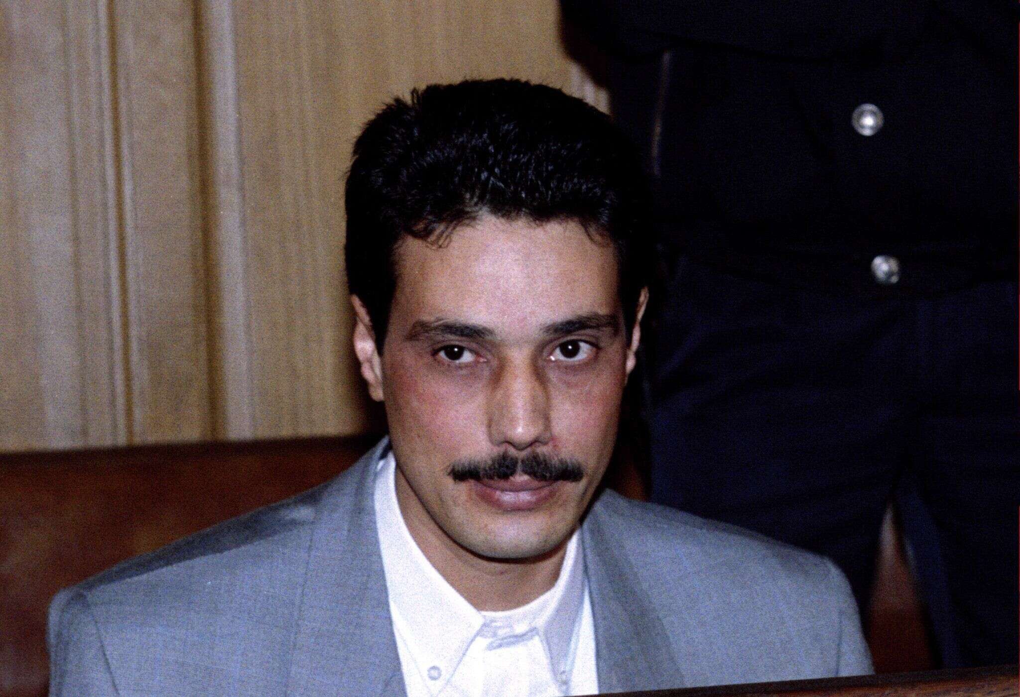 Omar Raddad, lors de l'ouverture de son procès en juin 1991.