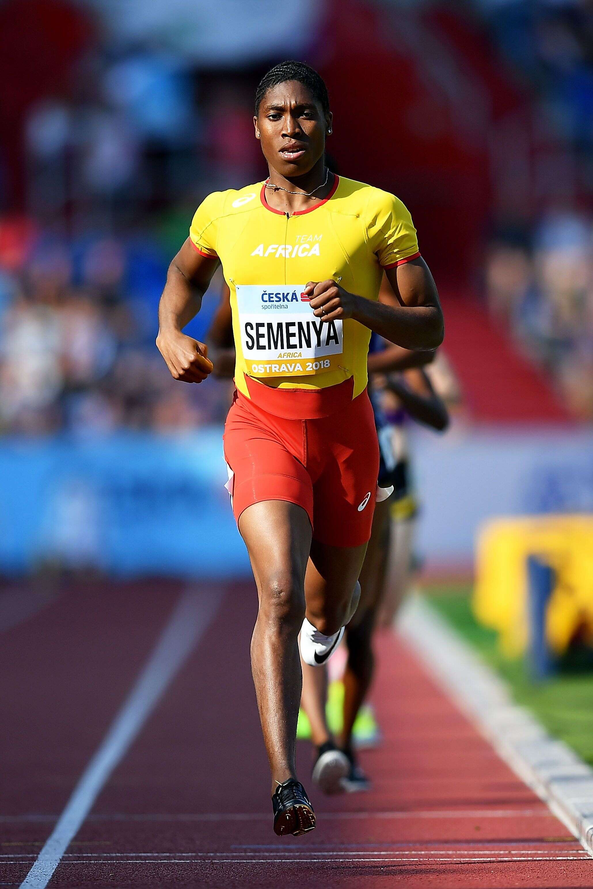 Caster Semenya lors de la Coupe continentale de l'IAAF à Ostrava, en République tchèque, le 9 septembre 2018.
