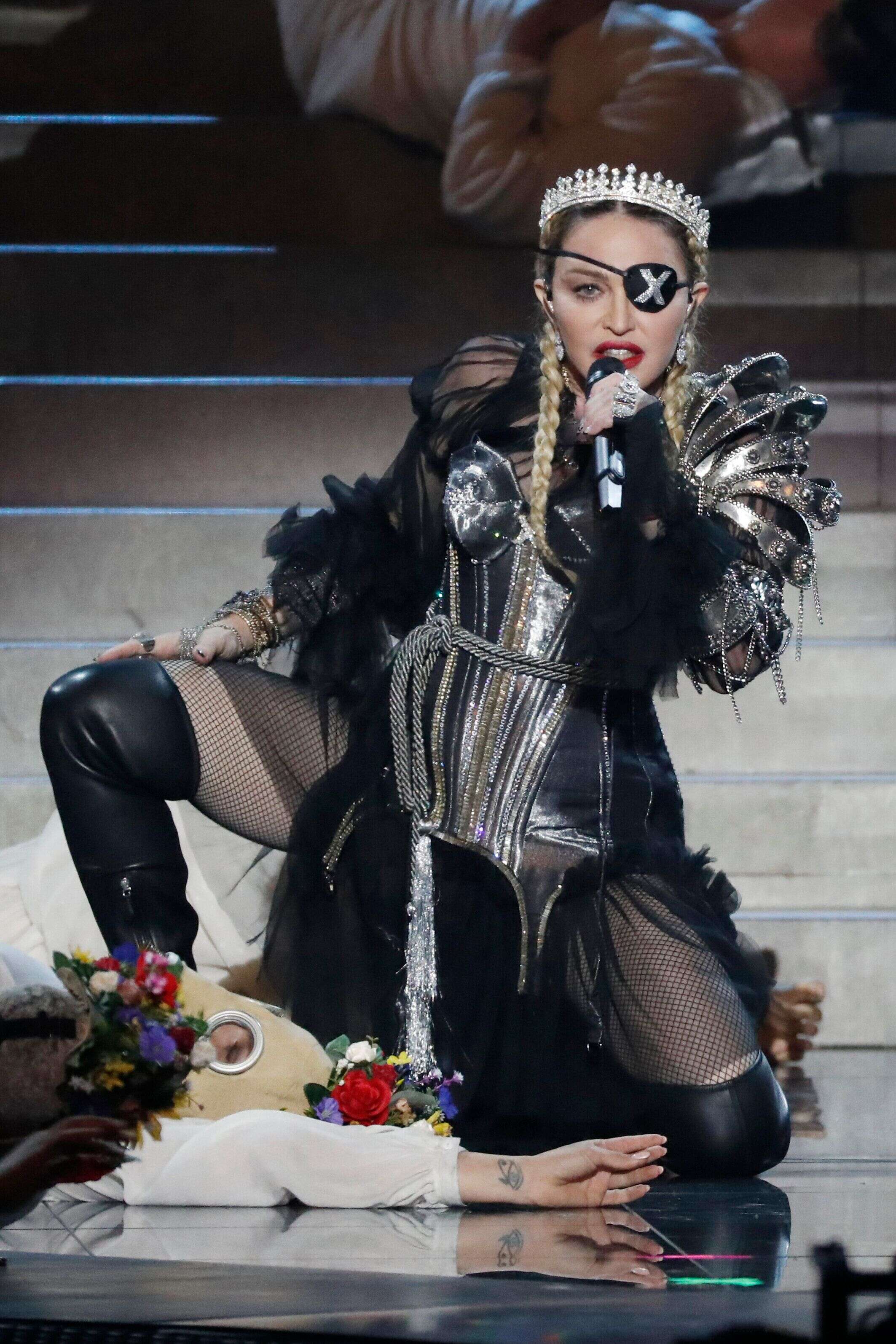 Madonna ici lors de sa performance à l'Eurovision à Tel Aviv le 18 mai 2019.