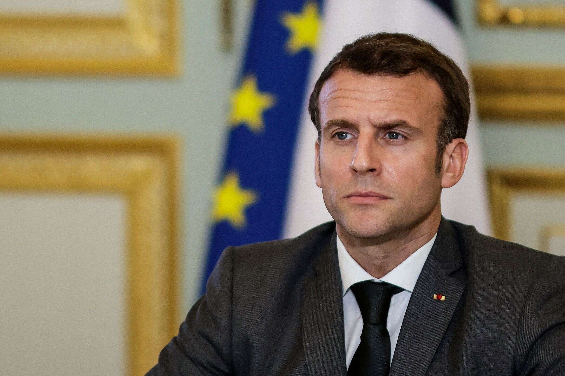 Emmanuel Macron photographié lors d'une visioconférence à l'Élysée le 3 mars (illustration)
