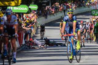 Tour de France: Sagan exclu du Tour pour ce coup de coude sur Cavendish dans le sprint