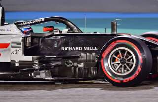 Romain Grosjean, ici lors de la séance de qualification du Grand Prix de Formule 1 de Bahreïn, le 28 novembre 2020.