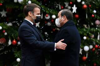Le président français Emmanuel Macron accueille son homologue égyptien Abdel Fattah al-Sisi à l'Elysée le 7 décembre 2020.