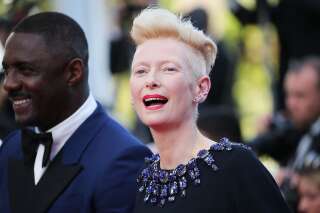 Tilda Swinton, ce vendredi 20 mai, sur le tapis rouge du Festival de Cannes.