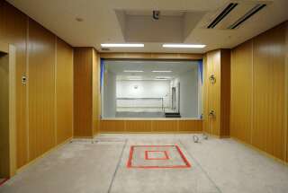 Une salle d'exécution prise à l'occasion d'une visite presse organisée par le ministère de la Justice dans une prison de Tokyo, le 27 août 2021.