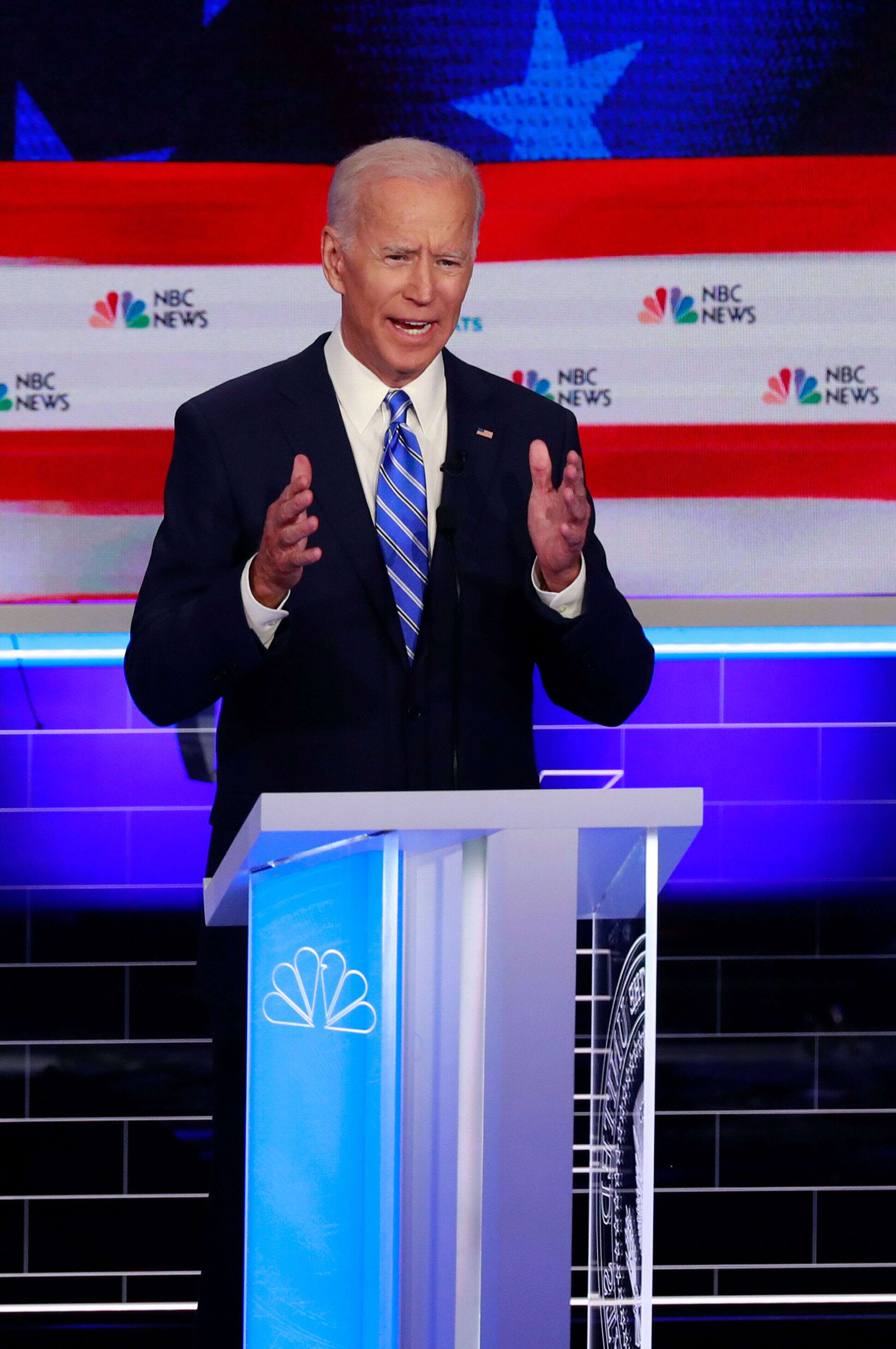 Joe Biden lors du premier grand débat à la primaire démocrate le 27 juin 2019.